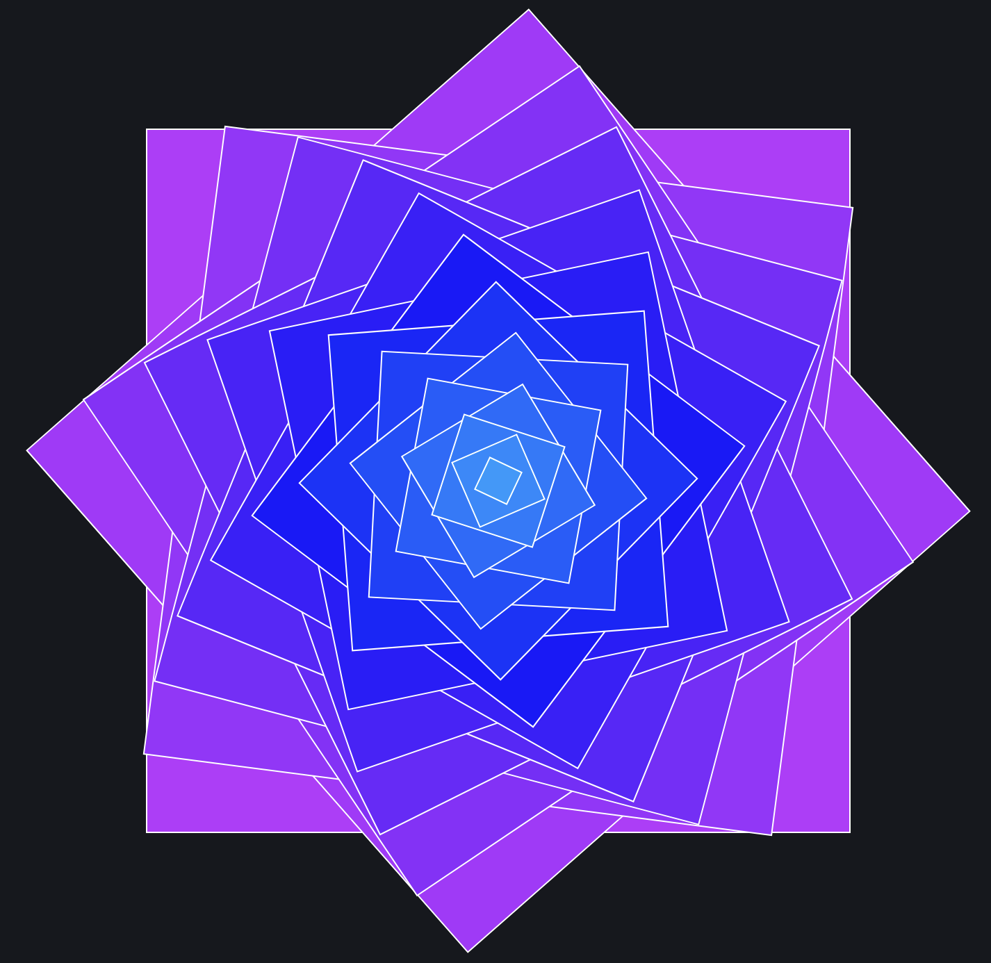 an image of concentric squares rotating